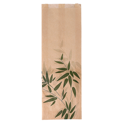SACS SANDWICHS PFAS FREE "FEEL GREEN" 38 G/M2 12+4x35 CM NATUREL PARCH.INGRAISSABLE (500 UNITÉ)