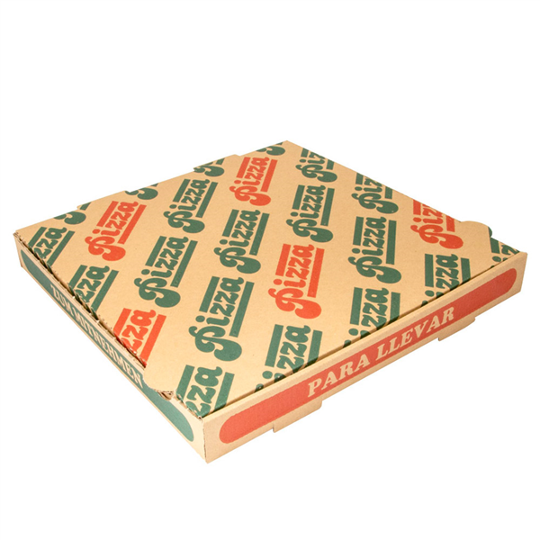 BOÎTES PIZZA MICROCANNELURE ÉCOLOGIQUES  350 G/M2 29x29x3,5 CM NATUREL CARTON (100 UNITÉ) - Garcia de Pou