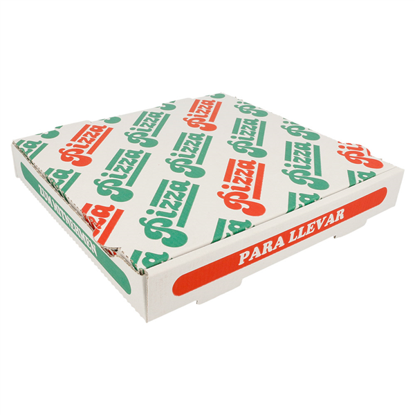 BOÎTES PIZZA MICROCANNELURE  348 G/M2 26x26x4 CM BLANC CARTON (100 UNITÉ) - Garcia de Pou