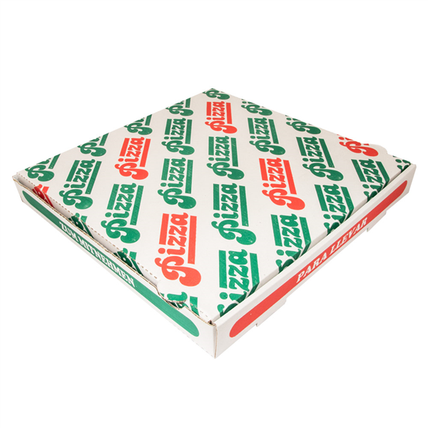 BOÎTES PIZZA MICROCANNELURE  348 G/M2 32x32x4 CM BLANC CARTON (100 UNITÉ) - Garcia de Pou