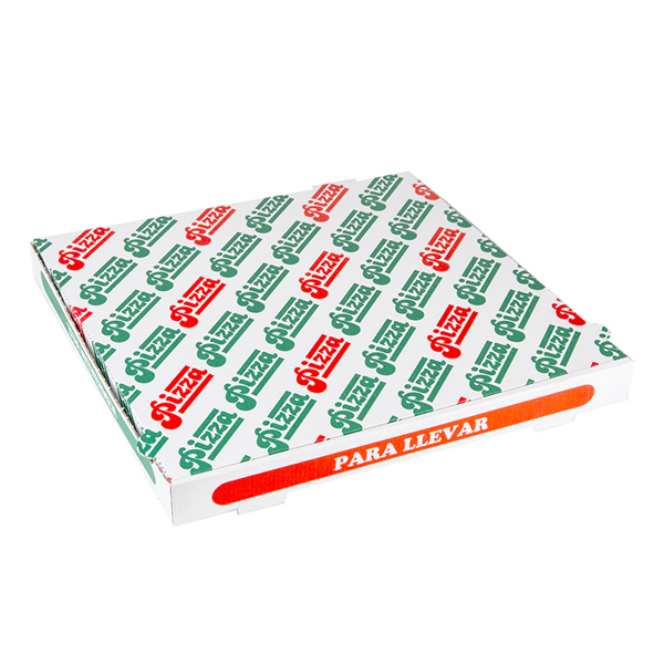 BOÎTES PIZZA MICROCANNELURE  348 G/M2 40x40x4 CM BLANC CARTON (100 UNITÉ) - Garcia de Pou