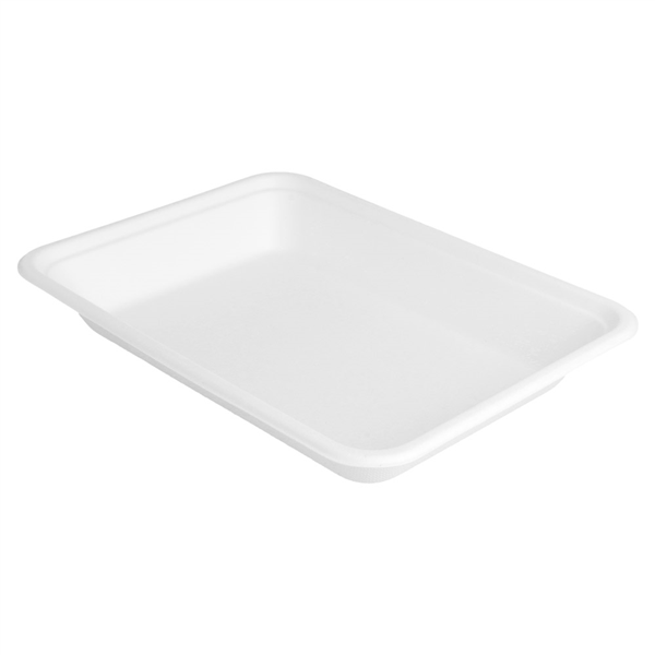 BARQUETTES "BIONIC" 350 ML 19,6x14,7x2,7 CM BLANC BAGASSE (1000 UNITÉ) - Garcia de Pou