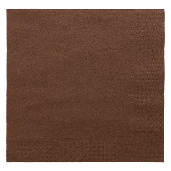 SERVIETTES ECOLABEL 2 PLIS  18 G/M2 39x39 CM CHOCOLAT OUATE (1600 UNITÉ) - Garcia de Pou