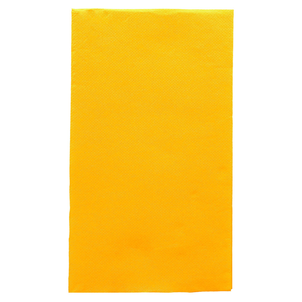 SERVIETTES ECOLABEL P. 1/6 "DOUBLE POINT" 18 G/M2 33x40 CM JAUNE SOLEIL OUATE (2000 UNITÉ) - Garcia de Pou