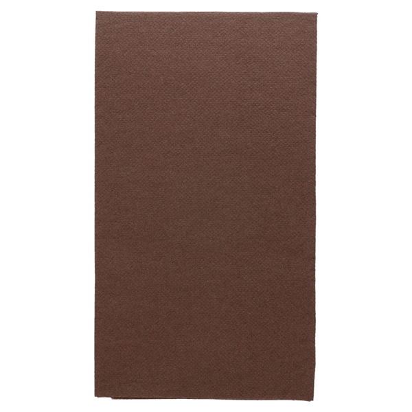 SERVIETTES ECOLABEL P. 1/6 "DOUBLE POINT" 18 G/M2 33x40 CM CHOCOLAT OUATE (2000 UNITÉ) - Garcia de Pou