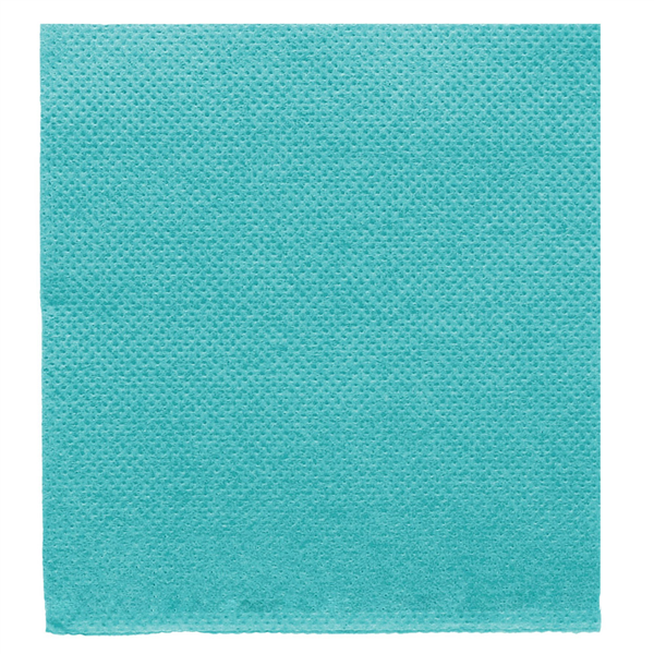 SERVIETTES ECOLABEL "DOUBLE POINT" 18 G/M2 20x20 CM BLEU TURQUOISE OUATE (2400 UNITÉ) - Garcia de Pou