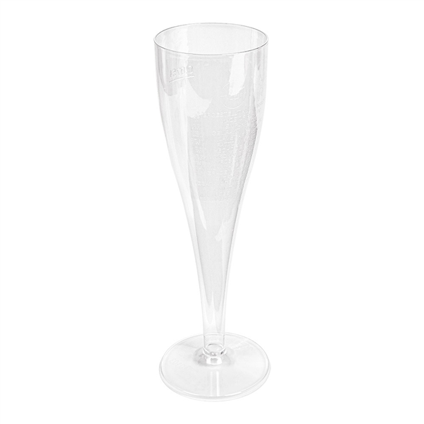 FLÛTES INJECTÉES "CHAMPAGNE" 125 ML Ø 4,9x20 CM TRANSPARENT CRISTAL PS (100 UNITÉ) - Garcia de Pou