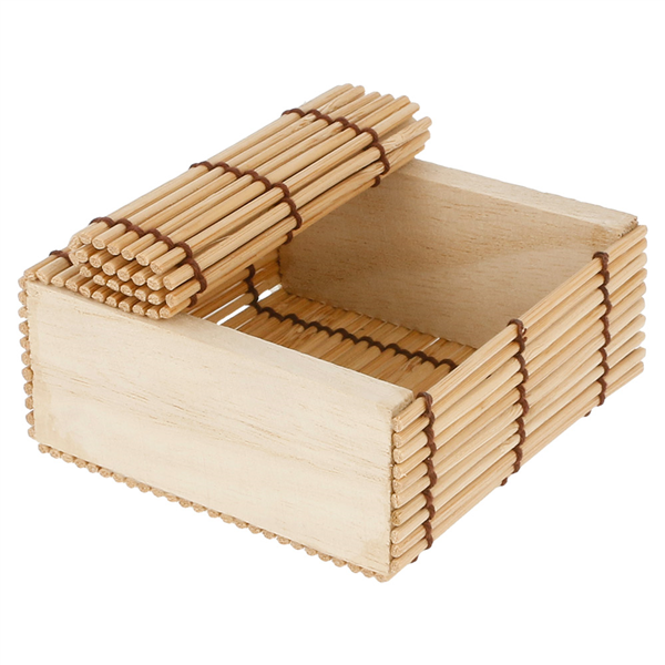 PETITES BOÎTES SUSHI  8,5x8,5x4 CM NATUREL BAMBOU (50 UNITÉ) - Garcia de Pou