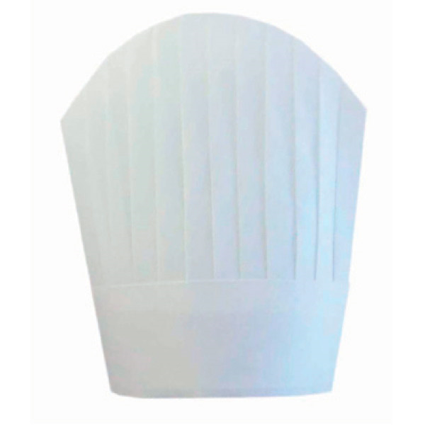 TOQUES CONTINENTAL CHEF"S "ROUND TOP"  26 CM BLANC AIRLAID (10 UNITÉ) - Garcia de Pou