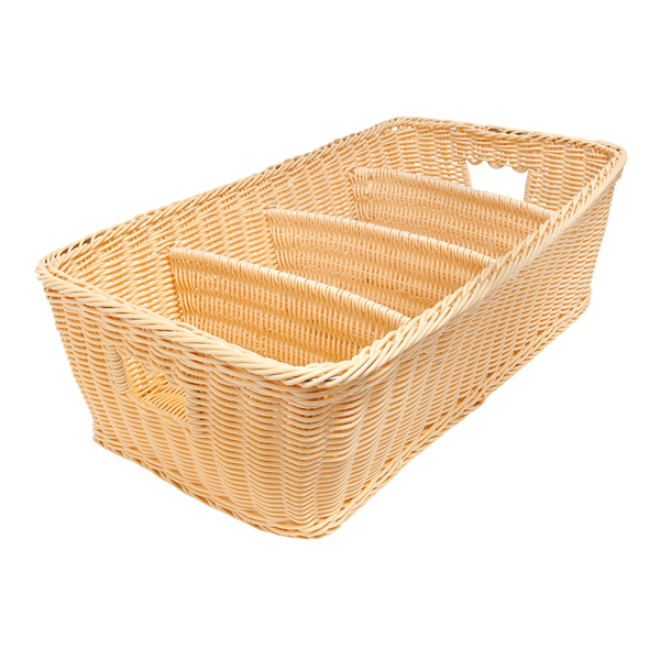 CORBEILLE POUR COUVERTS SIMILAIRE OSIER  53x31x15 CM NATUREL PP (1 UNITÉ) - Garcia de Pou