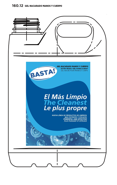 GEL NACRÉ POUR MAINS ET CORPS 5 L  18x13x29 CM (4 UNITÉ) - Garcia de Pou