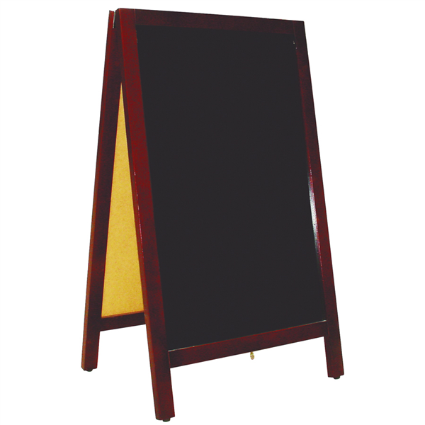 ARDOISE EN ANGLE 2 FACES  50x85x40 CM NOIR BOIS (1 UNITÉ) - Garcia de Pou