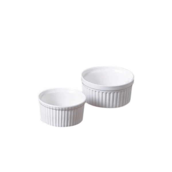 RAMEQUINS 90 ML Ø 6,6x3,4 CM BLANC PORCELAINE (12 UNITÉ) - Garcia de Pou