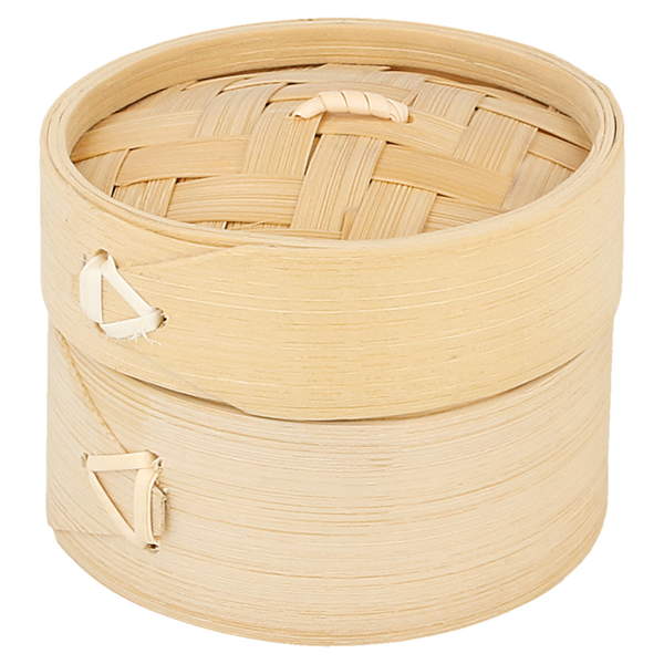 RÉCIPIENTS MINI DIM-SUM  Ø 8x6 CM NATUREL BAMBOU (10 UNITÉ) - Garcia de Pou