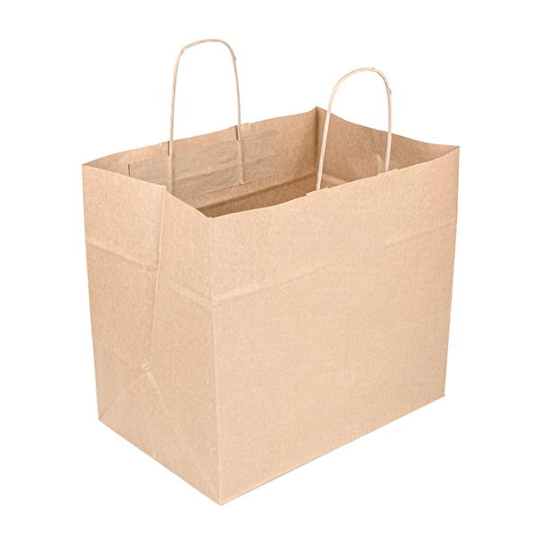 SACS SOS TRAITEUR AVEC ANSES  90 G/M2 32+21x28,5 CM NATUREL KRAFT (250 UNITÉ) - Garcia de Pou