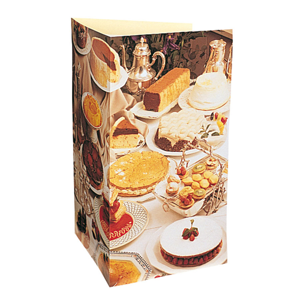 CARTE 3 VOLETS "DESSERTS"  47x30 CM ASSORTI CARTON (1 UNITÉ) - Garcia de Pou