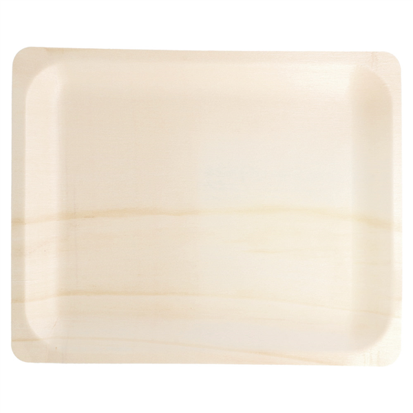 PLATEAUX RECTANGULAIRES "WOOD"  26,5x21,5x2 CM NATUREL BOIS (50 UNITÉ) - Garcia de Pou