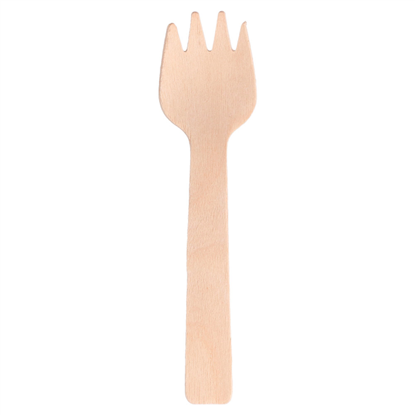 FOURCHETTES-CUILLÈRE  10,5 CM NATUREL BOIS (100 UNITÉ) - Garcia de Pou