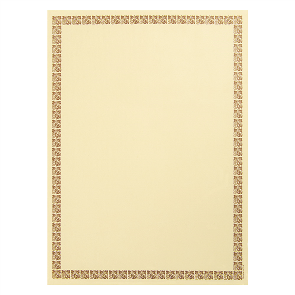 FEUILLES DIN A-4 LISERE MARRON  21x29,7 CM BLANC PAPIER (250 UNITÉS) - Garcia de Pou