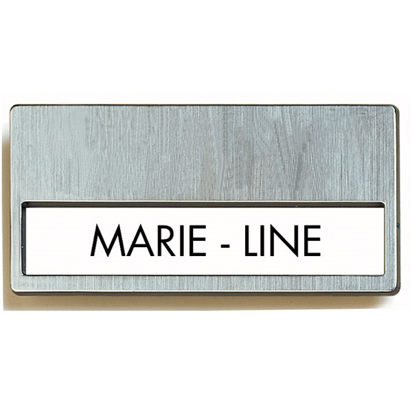 PLAQUES D"IDENTIFICATION  6,7x4 CM ARGENTE PLASTIQUE (25 UNITÉ) - Garcia de Pou