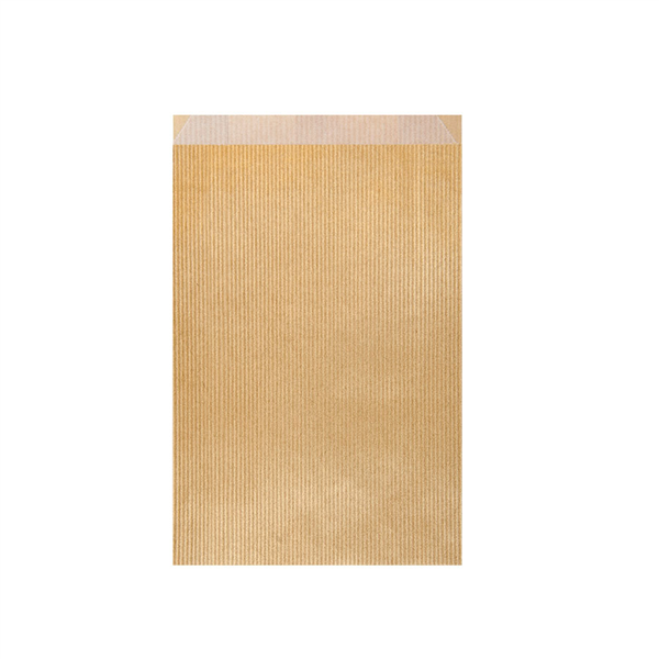 SACHETS PLATS  60 G/M2 12+5x18 CM OR KRAFT VERGÉ (250 UNITÉ) - Garcia de Pou