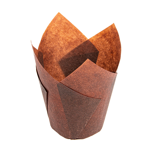 MUFFIN CUPS "TULIP" 50 G/M2 15x15 CM MARRON PARCH.INGRAISSABLE (1000 UNITÉ) - Garcia de Pou