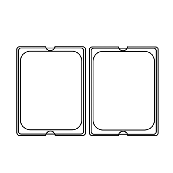 COUVERCLE 1/2 POUR RÉFÉRENCE 181.67/68  32,3x26,5 CM ARGENTE INOX (1 UNITÉ) - Garcia de Pou