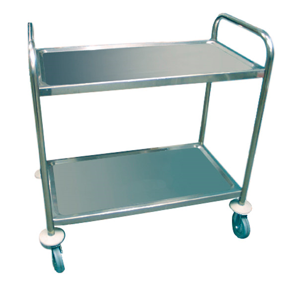 CHARIOT SERVICE 2 NIVEAUX  85x53x95 CM ARGENTE INOX (1 UNITÉ) - Garcia de Pou