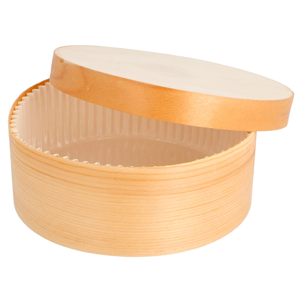 MINI BOÎTES CYLINDRIQUES + CARTON ET CAPSULE  Ø 13x5 CM NATUREL BOIS (100 UNITÉ) - Garcia de Pou