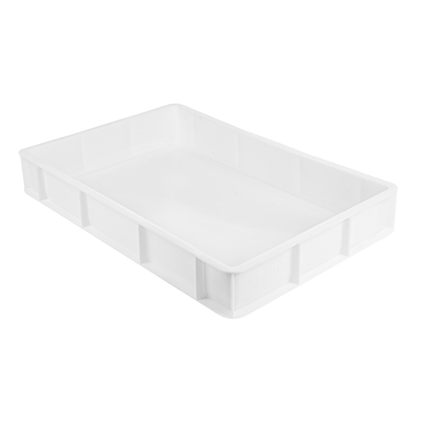 CONTENEUR EMPILABLE POUR PÂTE À PIZZA 15 L 60x40x9 CM BLANC PEHD (1 UNITÉ) - Garcia de Pou