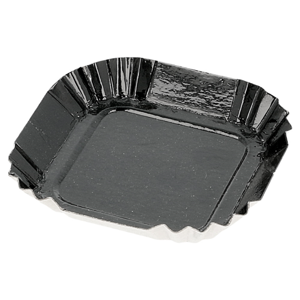 MINI PLATEAUX 325 G/M2 5,5x5,5 CM NOIR CARTON (100 UNITÉ) - Garcia de Pou