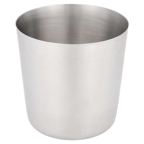 MINI RÉCIPIENTS À FRITES CLASSIQUES, LISSES  Ø 8,5x8,5 CM ARGENTE INOX (12 UNITÉ) - Garcia de Pou