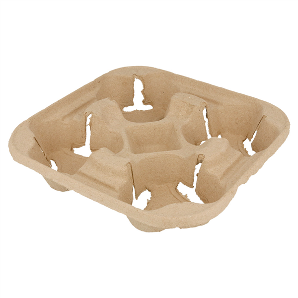 PORTE-GOBELETS, 4 GOBELETS  22x22 CM NATUREL CARTON (300 UNITÉ) - Garcia de Pou