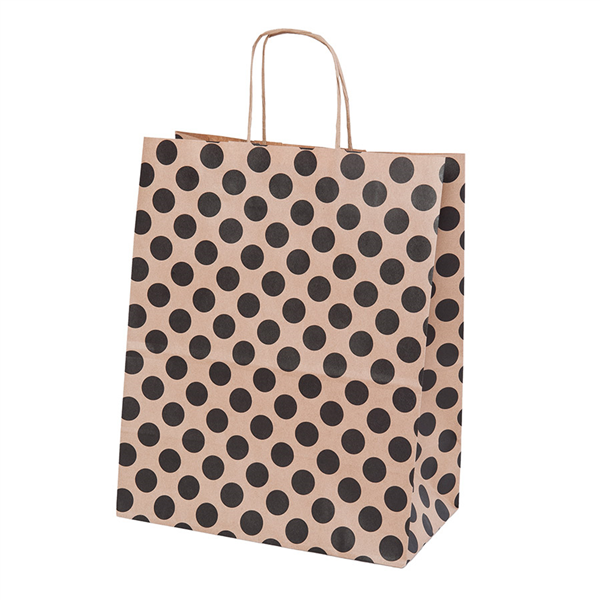 SACS SOS AVEC ANSES - À POIS  80 G/M2 26+14x32 CM NATUREL KRAFT (250 UNITÉ) - Garcia de Pou