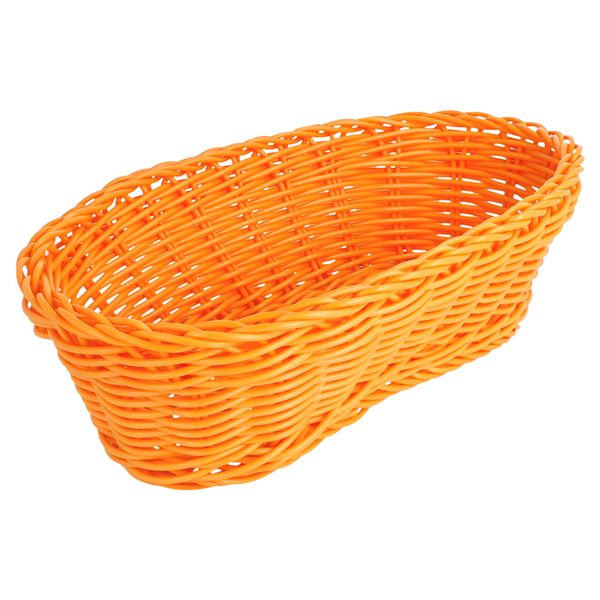 CORBEILLES SIMILAIRE OSIER ALLONGÉES  23x9x8 CM ORANGE PP (12 UNITÉ) - Garcia de Pou