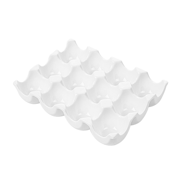 PLATEAUX "12 OEUFS"  19,1x14x3,5 CM BLANC PORCELAINE (6 UNITÉ) - Garcia de Pou