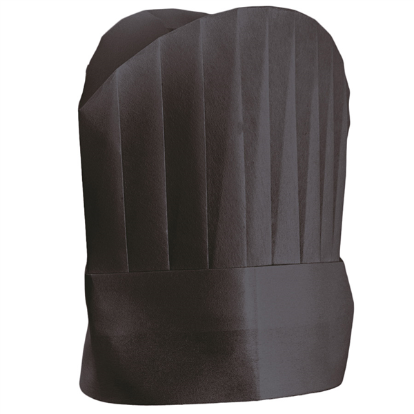 TOQUES CONTINENTAL CHEF"S "ROUND TOP"  25 CM NOIR AIRLAID (10 UNITÉ) - Garcia de Pou