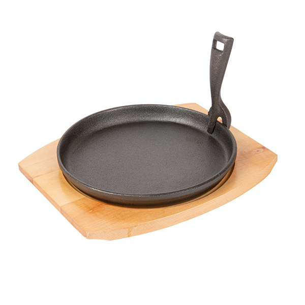 ASSIETTE CHAMPÊTRE + SUPPORT EN BOIS  Ø 22 CM NOIR FER (8 UNITÉ) - Garcia de Pou