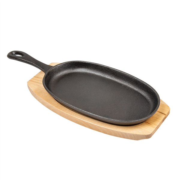 ASSIETTE CHAMPÊTRE + SUPPORT EN BOIS  23,5x13,5 CM NOIR FER (8 UNITÉ) - Garcia de Pou