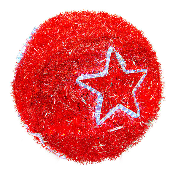 BOULE GÉANTE 360 LEDS  Ø 80 CM ROUGE (1 UNITÉ) - Garcia de Pou