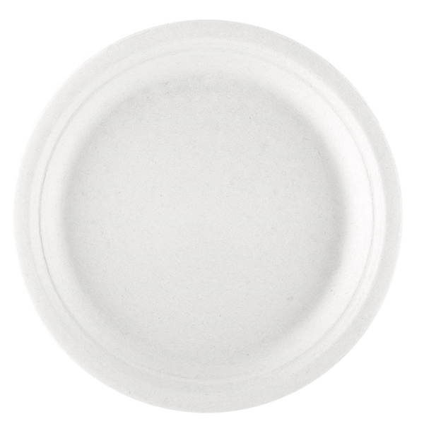 ASSIETTES BIONIC  Ø 26x2,1 CM BLANC BAGASSE (140 UNITÉ)