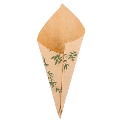 SACHETS EN POINTE PFAS FREE "FEEL GREEN" 70 G 60 G/M2 20x14 CM NATUREL PARCH.INGRAISSABLE (2000 UNITÉ)