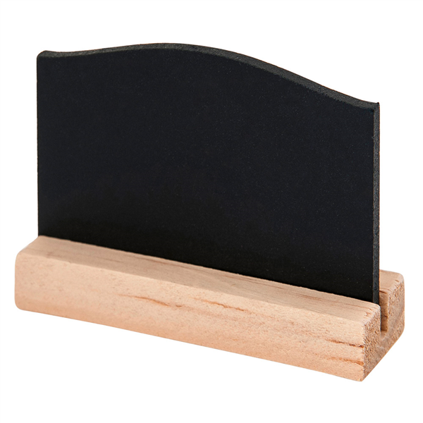 4 U. MINI ARDOISES + BASE  7,5x5 CM NOIR BOIS (1 UNITÉ) - Garcia de Pou