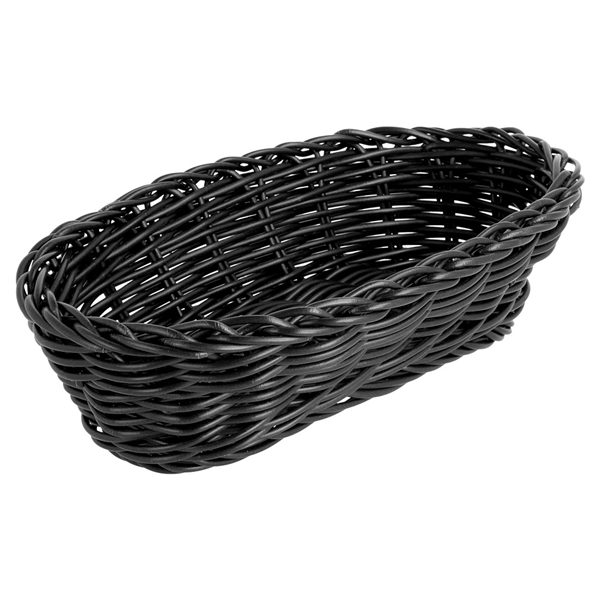 CORBEILLES SIMILAIRE OSIER ALLONGÉES  23x9x8 CM NOIR PP (12 UNITÉ) - Garcia de Pou