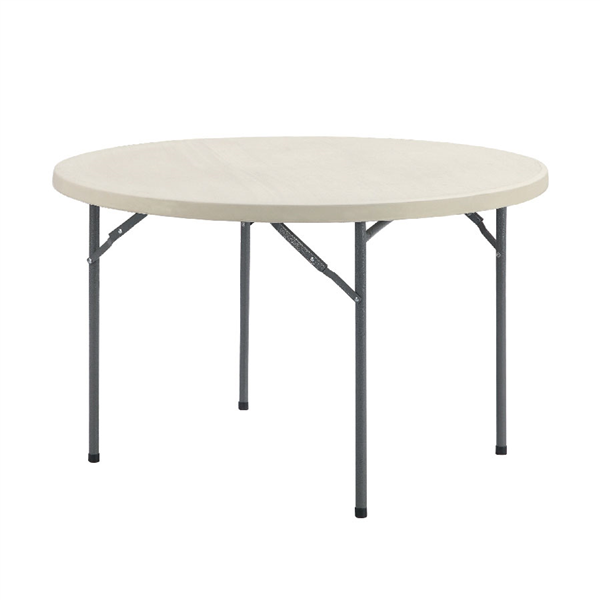 TABLE RONDE PLIABLE  Ø 120x74 CM BLANC PE (1 UNITÉ) - Garcia de Pou