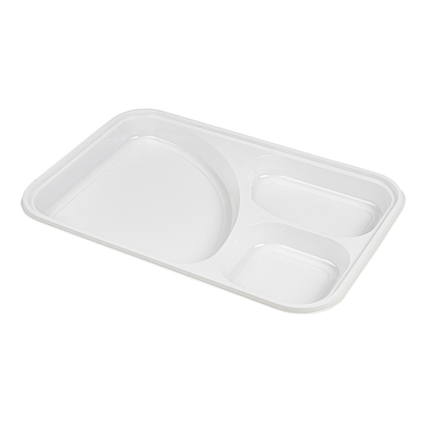 PLATEAUX REPAS EMPORTER, 3 COMP.  31,5x21 CM BLANC PS (400 UNITÉ) - Garcia de Pou