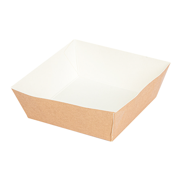 DELI-BARQUETTES  210 + 15 PE G/M2 7x7x3 CM MARRON CARTON (1000 UNITÉ) - Garcia de Pou