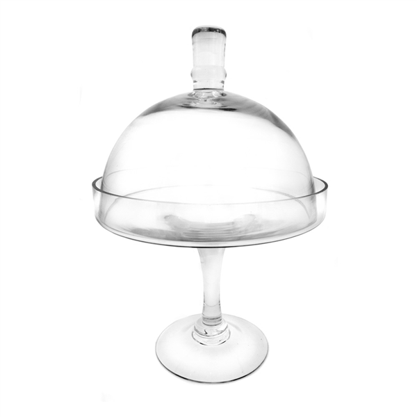 PRÉSENTOIR À GÂTEAUX AVEC COUPOLE  Ø 15/27,5x45,3 CM TRANSPARENT VERRE (1 UNITÉ) - Garcia de Pou