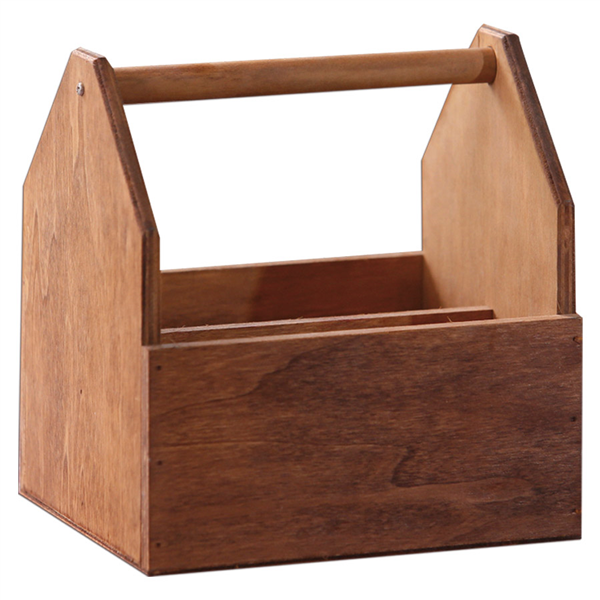 BOÎTES PRÉSENTATION AVEC ANSE  19x16x20 CM NATUREL BOIS (1 UNITÉ) - Garcia de Pou