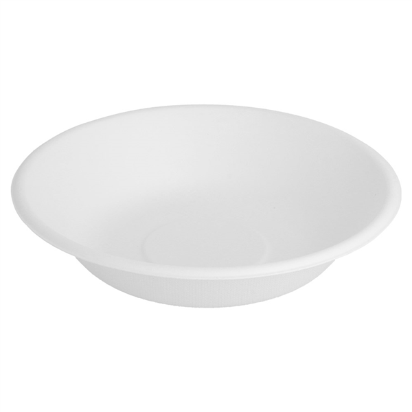 ASSIETTES CREUSES "BIONIC" 460 ML Ø 16x3,6 CM BLANC BAGASSE (1000 UNITÉ) - Garcia de Pou